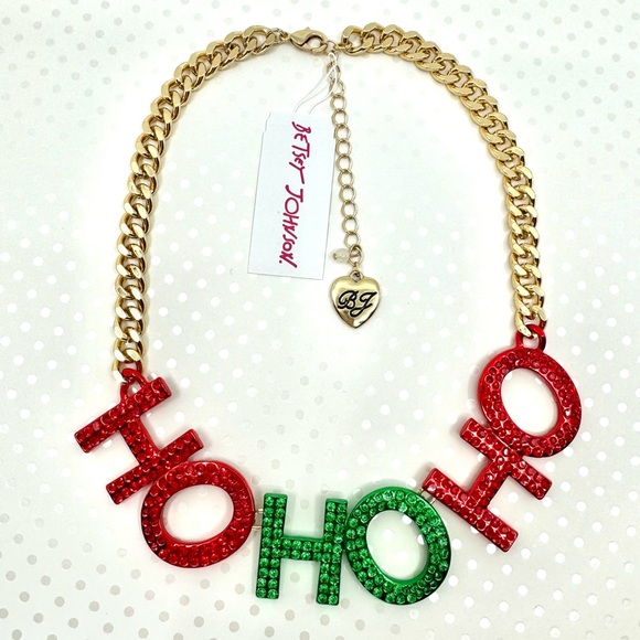 Betsey Johnson ‘Ice Queen’ HoHoHo Necklace/Earrings NWT! - Picture 5 of 15